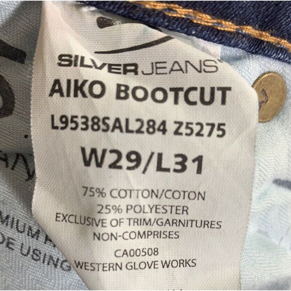 Silver Jeans Womens 29x31 Aiko Bootcut Stretch Medium Wash Denim - Picture 8 of 12